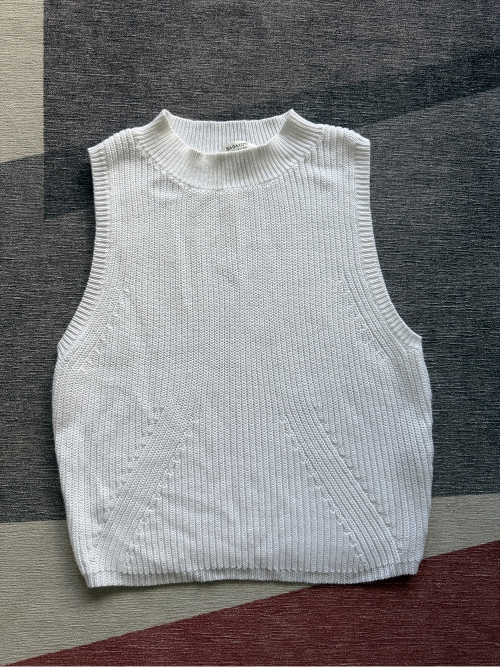 Babaton White Knit Sweater Vest